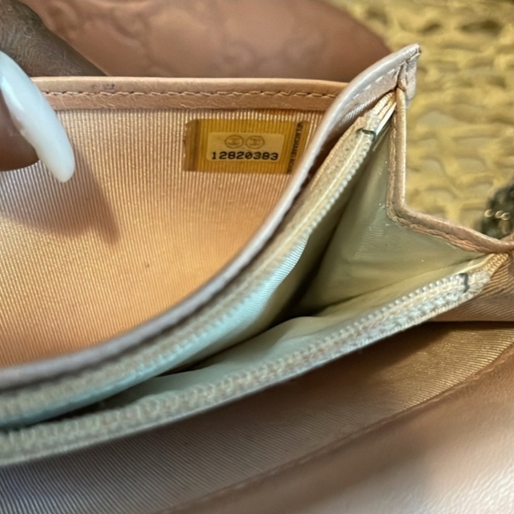 Authentic Chanel Lambskin Leather Wallet,Box, Chain, and Authenticate card - Picture 6 of 14